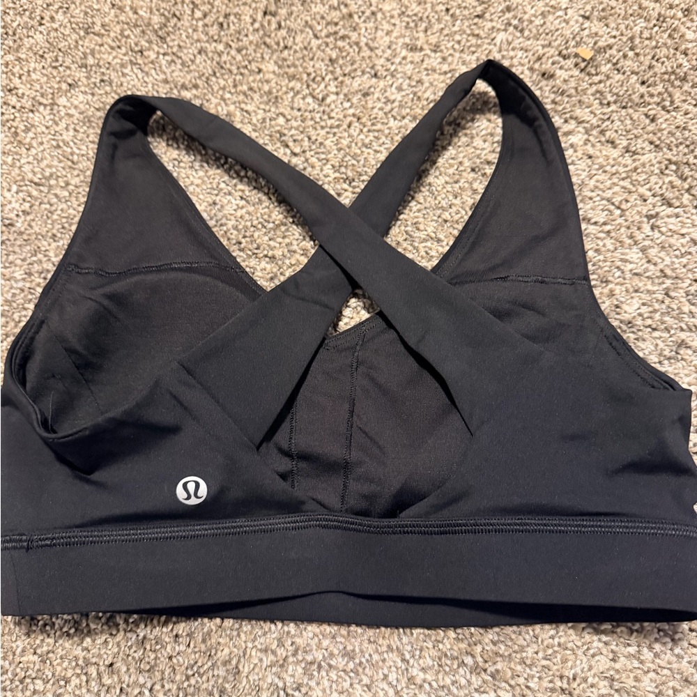 lululemon athletica Black Cross-Strap Sports Bra